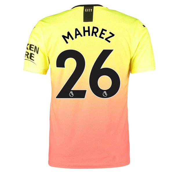 Camiseta Manchester City NO.26 Mahrez 3ª 2019-2020 Naranja